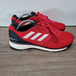 Adidas Boost Adizero Adios 4 B37308 Athletic Shoes Mens Sz 9 Active Red Pink